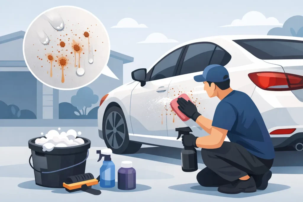 Raudanpoisto auton maalipinnasta kotona oikein | ZK-Detailing Raudanpoisto auton maalipinnasta kotona oikein