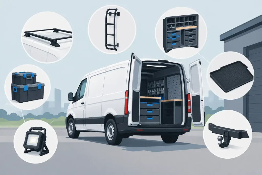 Parhaat lisävarusteet työpakettiautoon | ZK-Detailing Parhaat lisävarusteet työpakettiautoon